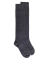Lange Socken aus Wolle und Kaschmir für Damen einfarbig - Dunkelgrau