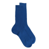 Cosmos Blaue gerippte Dore Dore-Socken aus schottischem Garn