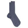 Gerippte Socken aus Wolle für Herren - Denimblau
