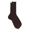 Braune gerippte Socken aus merzerisierter Baumwolle
