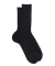 Schwarze Socken aus merzerisierter Baumwolle, speziell für empfindlliche Beine