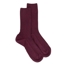 Socken aus Baumwolle Ohne Gummizug - Pflaume