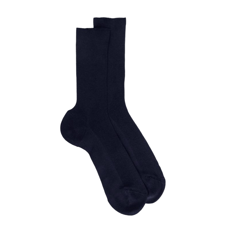 Socken aus merzerisierter Baumwolle - Blau