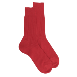 Rote Socken aus merzerisierter Baumwolle