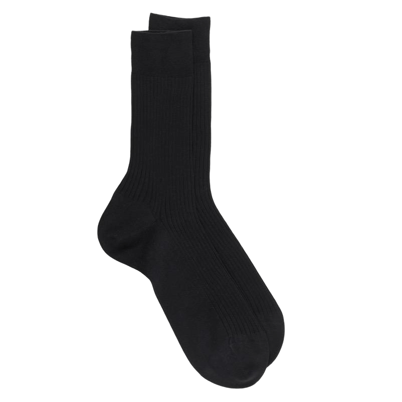 Schwarze Dore Dore-Socken aus 100% schottischem Garn
