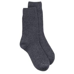 Socken aus Wolle und Kaschmir für Damen - Grau