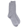 Socken aus Wolle und Kaschmir für Damen - Hellgrau