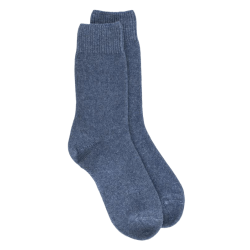 Socken Dore Dore aus Wolle und Kaschmir für Damen - Denimblau
