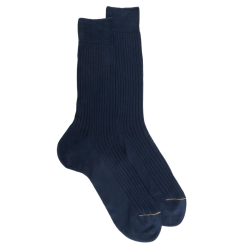 Luxus Socken aus merzerisierter Baumwolle - Blau