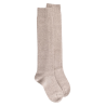Lange Socken aus Wolle und Kaschmir für Damen einfarbig - Beige