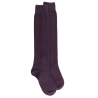 Lange Socken aus Wolle und Kaschmir für Damen einfarbig - Brombeerviolett