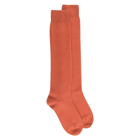 Lange Socken aus Wolle und Kaschmir für Damen einfarbig - Gold | Doré Doré