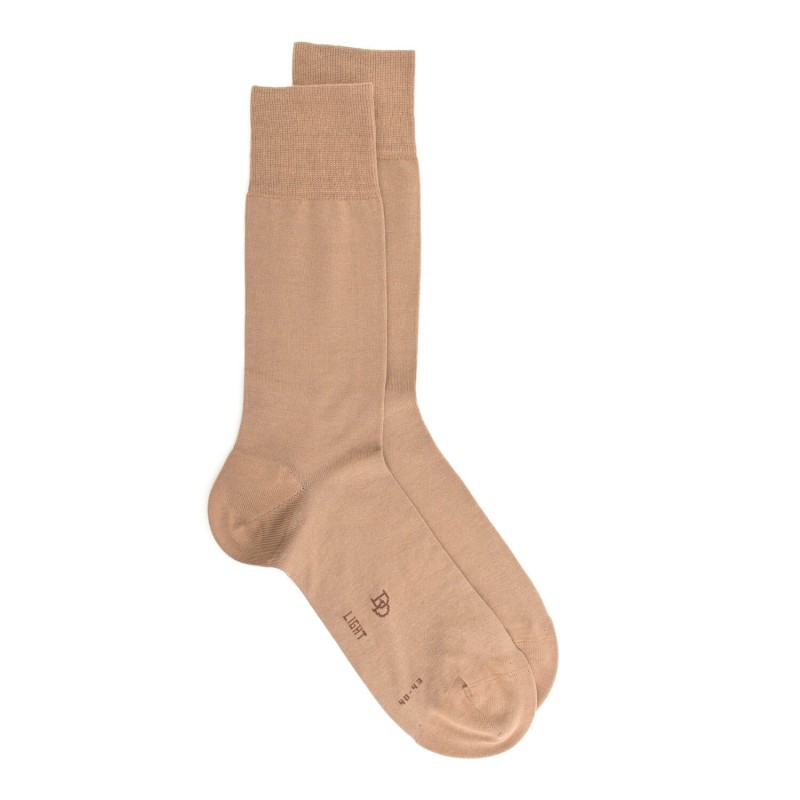 Socken DD Light aus merzerisierter Baumwolle und synthetischem Garn - Dunkelbeige