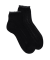 Damen Socken aus Baumwolle lisle mit Lochmuster und Glitzerkontrastbündchen - Schwarz