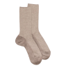 Socke aus Angorawolle und glänzendem Lurex - Capuccino