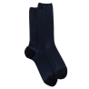 Herren Socken aus gerippte Baumwolle, Zweifarbig - Navy Blau
