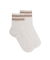 Kinder Socken aus Baumwolle mit Lochmuster und gestreiftem Kontrastbündchen - Creme/Sand