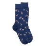 Herren Socken aus Baumwolle mit Giraffen Muster - Blau