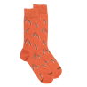 Herren Socken aus Baumwolle mit Giraffen Muster - Orange