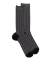Herren Socken aus elastischer Baumwolle mit vertikalem Streifenmuster - Schwarz/Grau