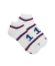 Kinder Socken aus Baumwolle mit buntem Streifen- und Zahlenmuster - Weiß