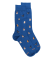 Herren Socken aus Baumwolle mit Katzen Muster - Blau