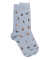 Herren Socken aus Baumwolle mit Katzen Muster - Eisblau