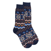 Herrensocken aus Baumwolle mit Weihnachtsmotiv - Blau | Doré Doré