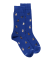Herren Socken aus Baumwolle mit Katzen Muster - Blau