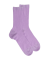 Damen Socken gerippte Baumwolle lisle - Lila
