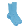 Damen Socken gerippte Baumwolle lisle - Weiß & Himmelblau