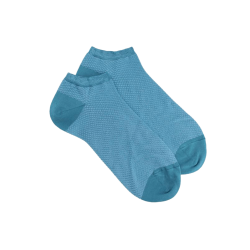 Damen Sneaker-Socken aus Viskose mit Rautenmuster - Blau | Doré Doré