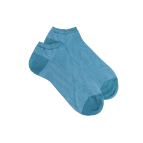 Damen Sneaker-Socken aus Viskose mit Rautenmuster - Blau | Doré Doré