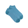 Damen Sneaker-Socken aus Viskose mit Rautenmuster - Blau