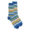 Gestreifte Herren Socken aus Baumwolle lislen - Blau