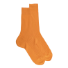 Herren Socken aus gerippter Baumwolle Lisle - Orange