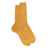 Herren Socken aus gerippter Baumwolle Lisle - Gelb