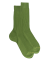 Herren Socken aus gerippter Baumwolle Lisle - Grün