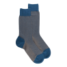 Herren Socken aus verstärkter Baumwolle, mit Caviarmuster - Blau