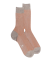 Zweifarbige gerippte Baumwolle lisle-Socken für Herren - Grau