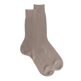 Herren gerippt 100% Baumwolle lisle Socken - Grau | Doré Doré