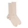 Herren Socken aus ägyptischer Baumwolle, elastisch und gerippt - Beige