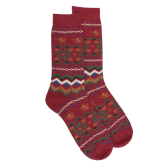 Herrensocken aus Baumwolle mit Weihnachtsmotiv - Rot | Doré Doré