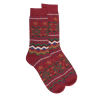 Herrensocken aus Baumwolle mit Weihnachtsmotiv - Rot | Doré Doré