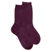 Damensocken aus Wolle mit Transparenz - Rot | Doré Doré