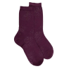 Damensocken aus Wolle mit Transparenz - Rot