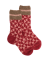 Kindersocken aus Fleece mit geometrischem Muster - Rot