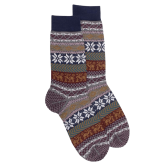Herrensocken aus Wolle mit Weihnachtsmotiv - Grau | Doré Doré
