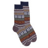 Herrensocken aus Wolle mit Weihnachtsmotiv - Grau