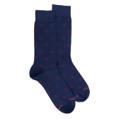 Herrensocken aus Baumwolle mit Hufeisenmuster - Blau | Doré Doré
